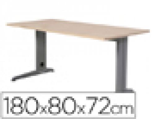Mesa de escritorio rocada metal 2003ac01 aluminio /faia 180x80 cm , Rocada , 73035 , 8427951990655